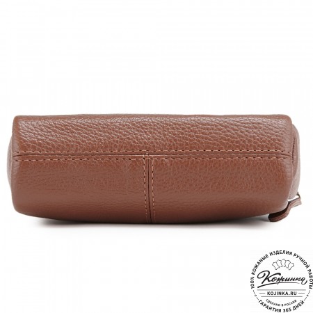 Кожаный клатч "Марта" (светло-коричневый)